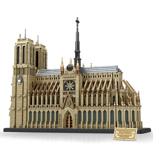Reobririx הקתדרלה 66016 של לבנים צעצועים notre-dame 8868pcs + אדריכלות רחוב נוף רחוב לילדים