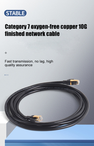 Üretici toptan kablo Otg Ethernet kedi 7 kablo rulo Oem 8P8C bağlayıcı 0.5M Cat7 bilgisayar Internet kablo tel - Product Image 6