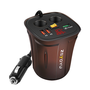 OEM LED Temperatura Carregamento Rápido Tomada De Alimentação Múltipla 18W + 18W + 22.5W Super Rápido USB C Carregador De Carro Carregador De Copo