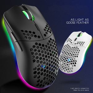 XYH80 RGB luminoso Mouse da gioco ricaricabile 2.4GHz Wireless ottico tracciamento interfaccia USB per uso ufficio destrorso - Product Image 3