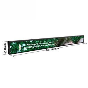 Ultra Wide Bar Shelf Edge Bildschirm Stretched Lcd Display Smart Shelf Supermarkt Werbung mit CMS Software oder Android - Product Image 1