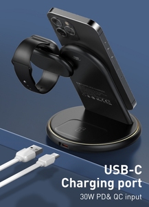 LDNIO WL02 Magnetic Foldable Charging Station Stand Fast 5 4 3 in 1 <strong>One</strong> Wireless Charging <strong>Charger</strong> for iPhone AirPods IWatch - Product Image 6