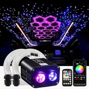 เครื่องกระพริบสองสี12V หัวสำหรับรถยนต์ไฟ <span class=keywords><strong>LED</strong></span> ติดรถยนต์เป็นแหล่งแสงออปติกที่เต็มไปด้วยดวงดาวบนท้องฟ้าติดรถยนต์