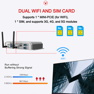 Zeroone günstiger Computer embedded fanless PC Quad Core Mini J4125 Fanless Mini PC Linux Win11 Embedded Computer - Product Image 3