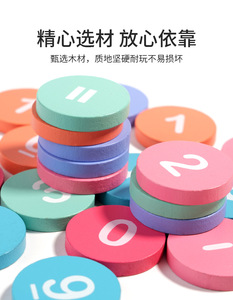 2024新しいモンテッソーリ数学操作小学校の教室と幼稚園のための木製の学習番号とカウントゲームセット - Product Image 2