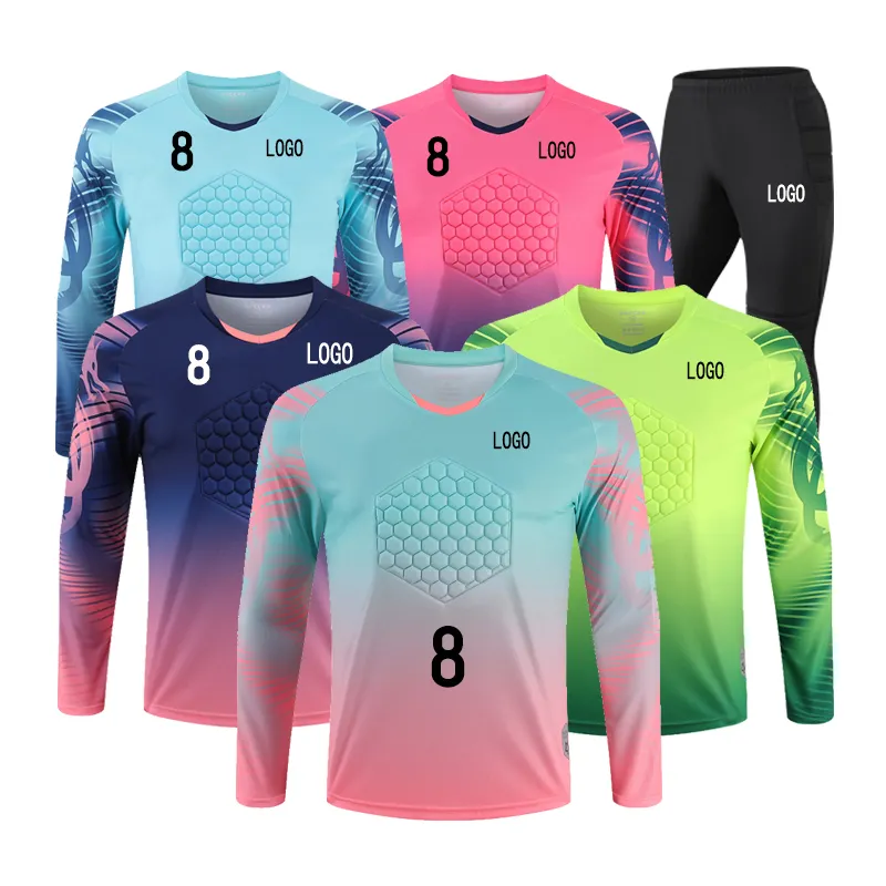 Produttore professionale portiere Jersey calcio calcio portiere uniforme portiere uniforme manica lunga calcio