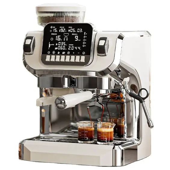 Máquina de café expresso 15 bar tela sensível ao toque máquina de café automática cappuccino com moedor