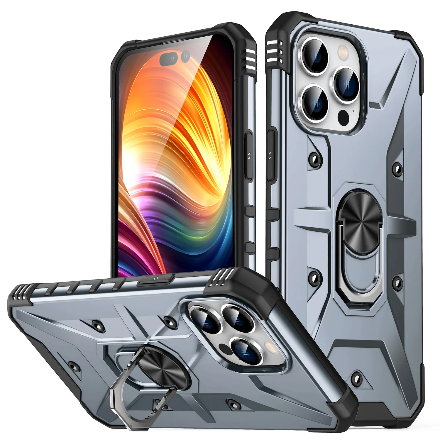 Stand Shock proof Phone Case für iPhone 14 Pro Max Strong Armor Back Cover Hülle für iPhone 14 13 12 X XS mit Stand Phone Case