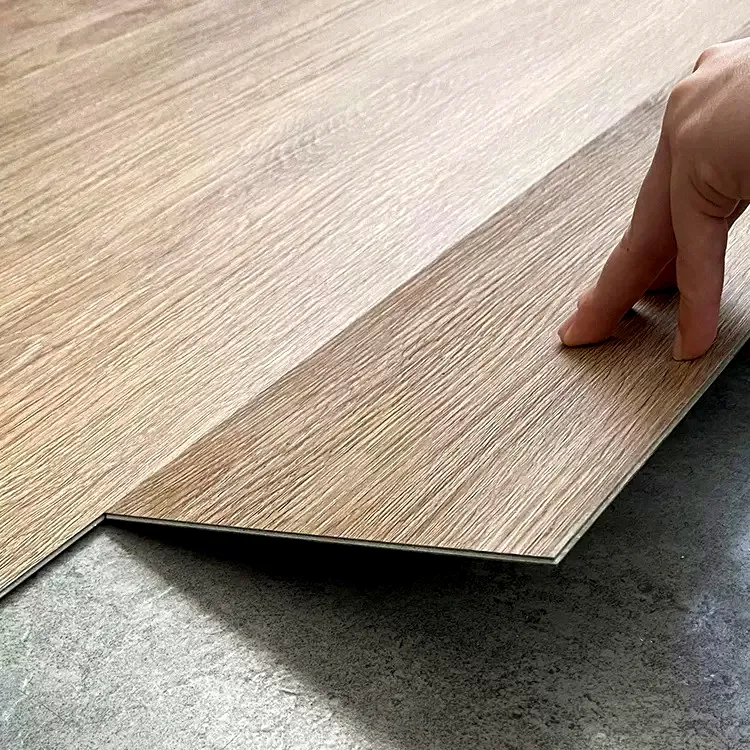 OEM/ODM Parquet legno grano PVC pavimenti in laminato ibrido SPC pavimento 8mm 5g impermeabile di lusso in vinile plance Click Lock