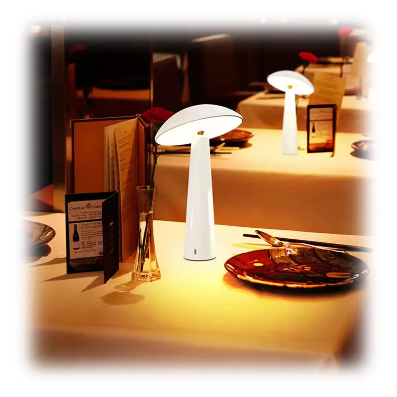 Moderne Luxus-Restaurant schnurlos aufladbar nordisch Hotel Heimdekor Nachttisch Mushrom LED-Nachttischlampe Lichter Lampen