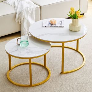 Bent Black Gold Metal Side Mdf Wood Contemporary Round Nesting Coffee <strong>Table</strong> Nest of <strong>3</strong> <strong>Table</strong> <strong>Set</strong> Nesting <strong>Table</strong> - Product Image 5