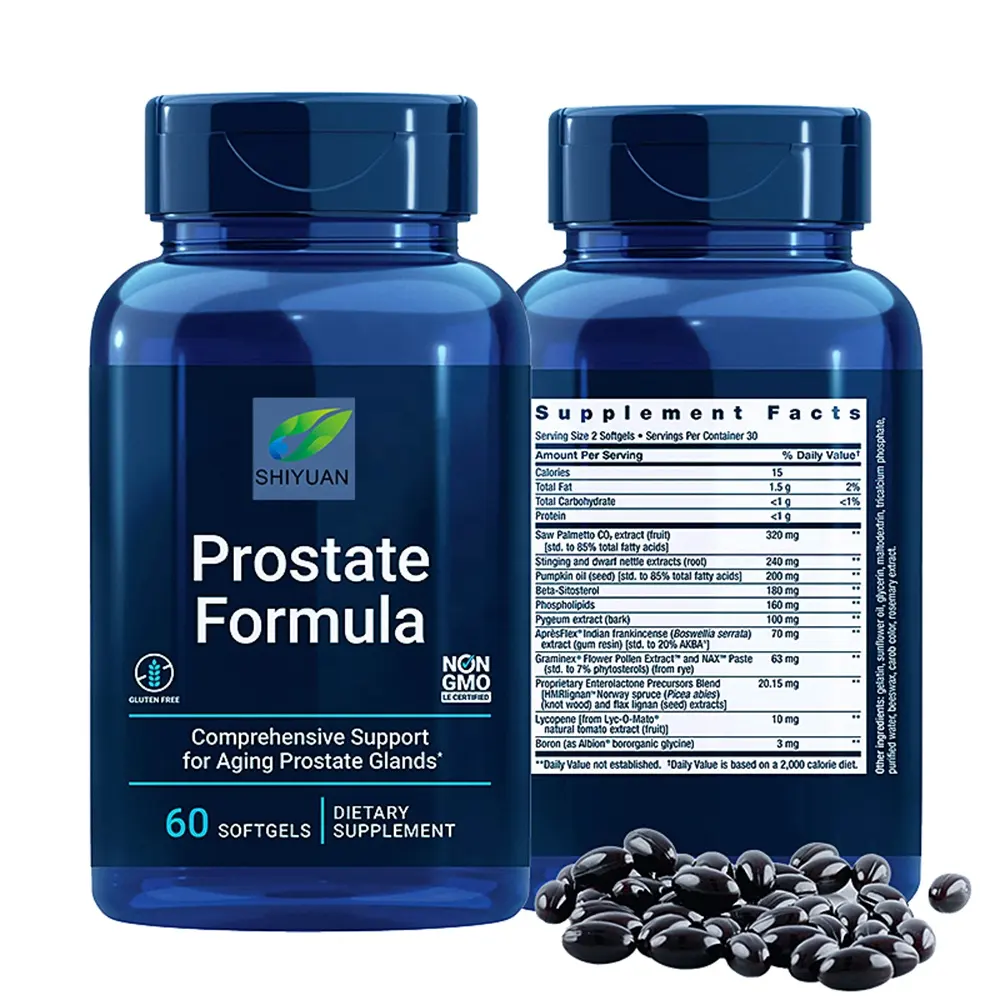 Fórmula privada personalizable, superprostático, suplemento para la salud de la próstata masculina, sierra de esterol, palma, lifeno, semilla de calabaza, Cabra