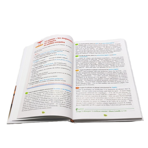 หนังสือปกแข็งไวยากรณ์ฉบับภาษาฝรั่งเศสพิมพ์สีเต็มรูปแบบหนังสือที่ผลิตตามสั่งจากโรงงาน