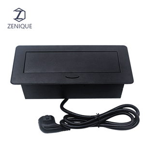 Enchufe de escritorio multifuncional de alta calidad, toma de corriente de aluminio con cable para mesa de conferencia, enchufe europeo - Product Image 2
