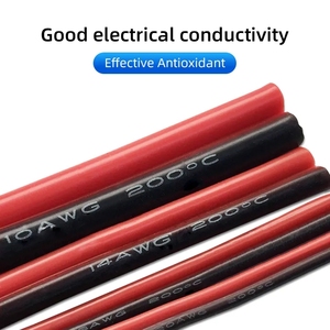 Yüksek sıcaklığa dayanıklı 200 ° c kırmızı ve siyah çift paralel yeni enerji modeli lityum pil silikon tel 24awg 200m/rulo - Product Image 4