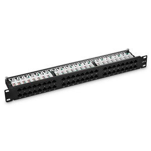 48-<strong>Port</strong> 1RU CAT6 Network <strong>Patch</strong> <strong>Panel</strong> with Cable Manament Bar Included Communication Cables - Product Image 4