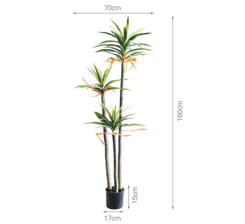 Plante en pot en fer hollandais à trois pôles de 1,6 m