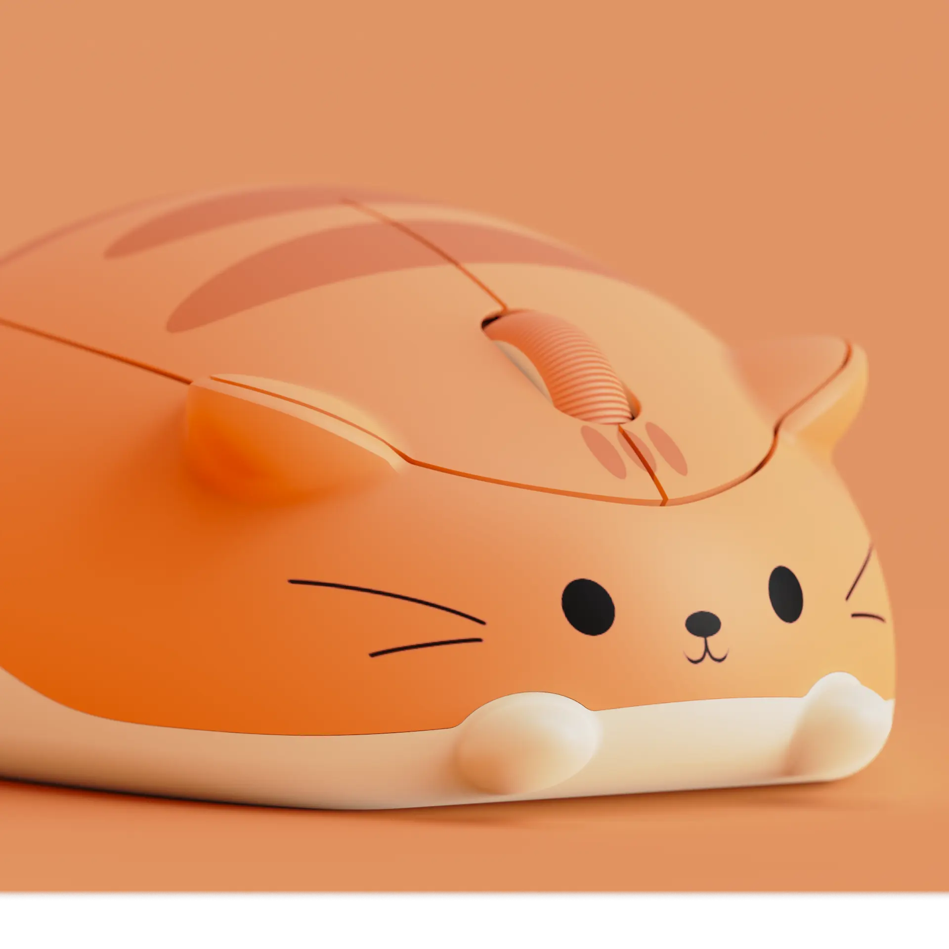 Akko Mouse sem fio tema gato 2.4G rosa cinza laranja mouse de escritório com design ergonômico 1200 DPI