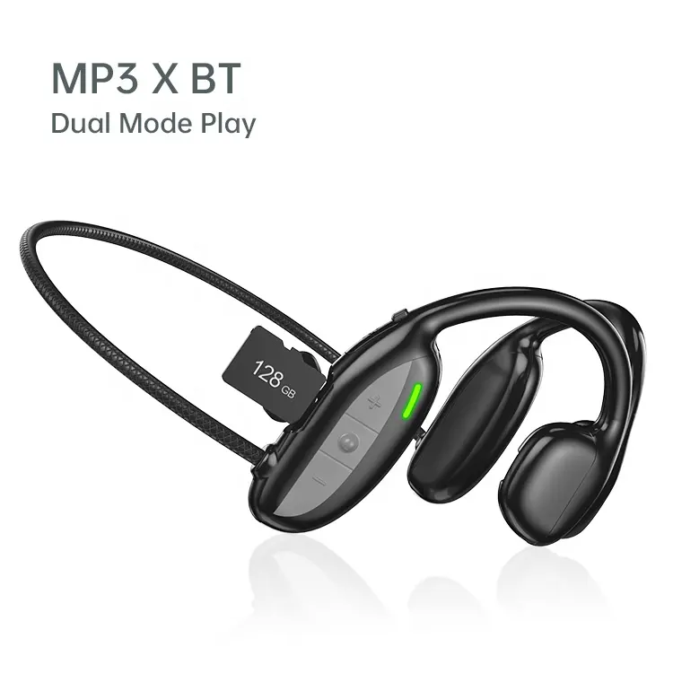 MP3 प्लेयर ब्लूटूथ ईरफ़ोन स्टीरियो दोहरी सुनने में बनाया-वायरलेस हेडसेट खेल Earbuds MP3 Headphones में बनाया