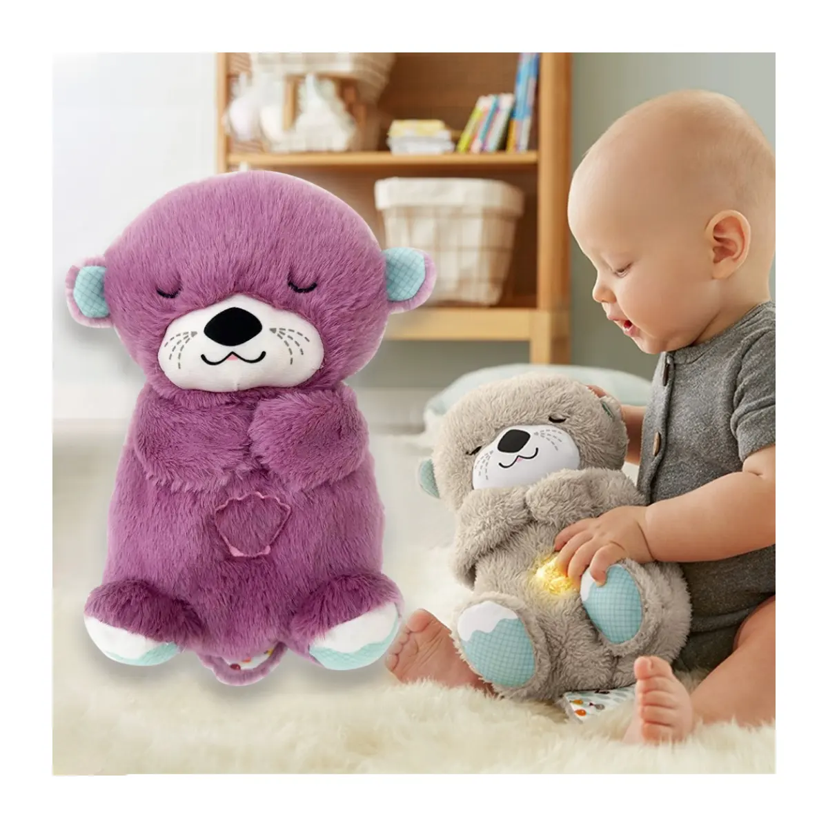 2024 nuova fabbrica di giocattoli che respira una lontra orsacchiotto Plushie per il bambino che levigano i Peluches Beaby lenitivo lontra che respira peluche