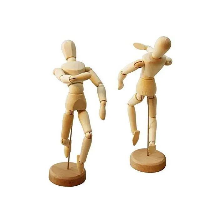 Maniquí de madera articulaciones corporales flexibles figura humana marioneta juguetes modelo maniquí soporte para dibujar pintura regalo