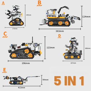 Panda 5 1 versione dinamica APP di programmazione RC blocco di costruzione giocattolo Set di spazio robot di assemblaggio di giocattoli scientifici - Product Image 3