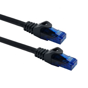 Cat6 RJ45 Fast Ethernet Network Cable 50 ft Braided Black-Connects Computer to Printer Router with <strong>Excellent</strong> Signal Strength
