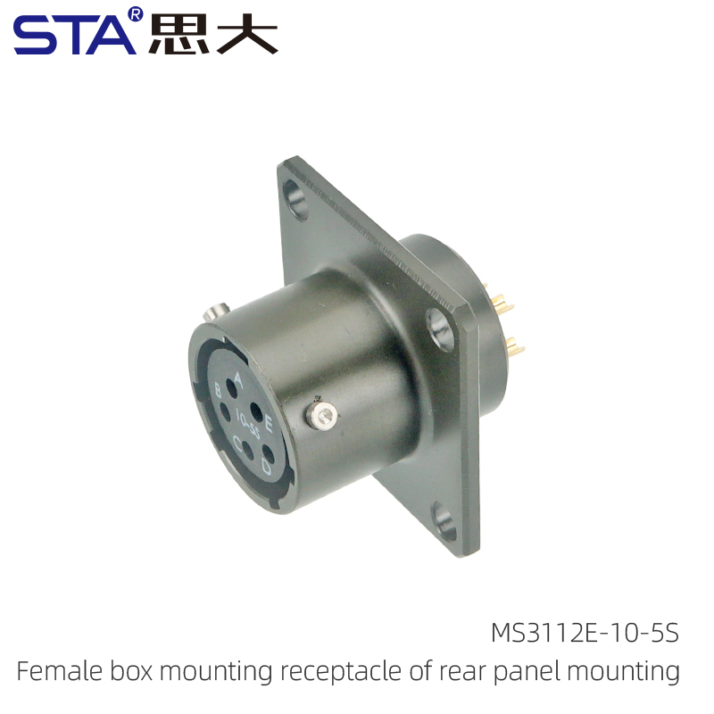 MS3112-10-5S Female box mounting receptacle