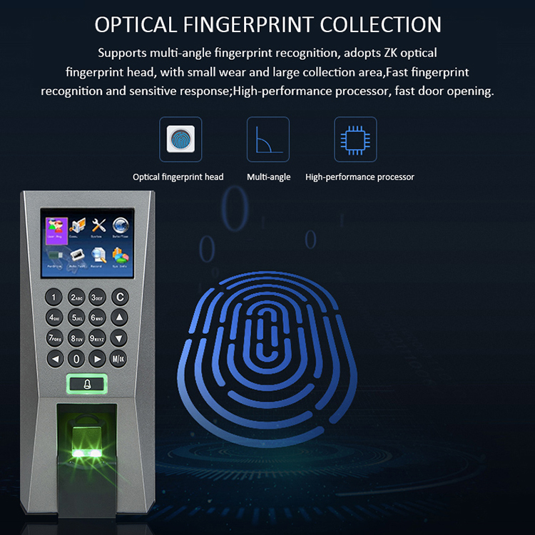 ZK F18 Biometric Fingerprint RFID Access Control Keypad System Electronic USB Time Clock Recorder Time Attendance Machine