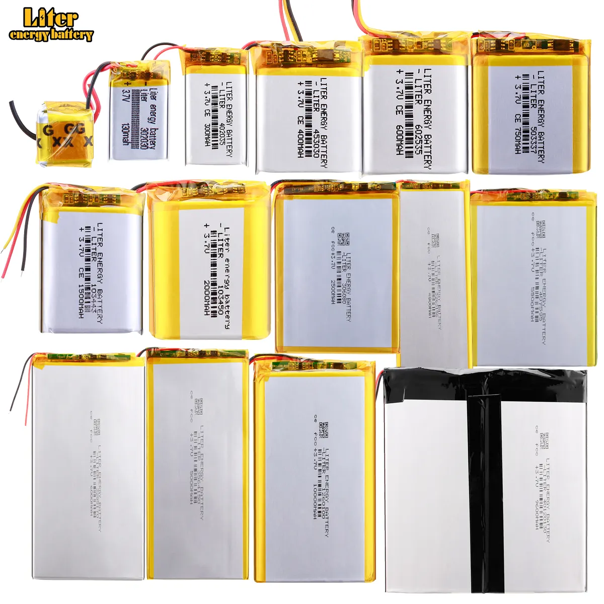 3.7V 7.4V 11.1V 12V 150mah 500mah 1000mah 5000mah 10000mah بطارية بوليمر ليثيوم قابل لإعادة الشحن مخصص البطارية