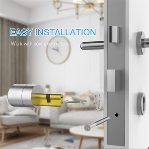 ODM avrupa anahtarsız parmak izi akıllı kilit silindir Tuya BT Zigbee TTlock App Alexa Google ev <span class=keywords><strong>WiFi</strong></span> dijital akıllı kapı kilidi - Product Image 2