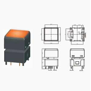 0.6 pollici 64*32 Pixel 1 milione di cicli di vita LED LCD OLED schermo momentaneo interruttore a pulsante programmabile - Product Image 3
