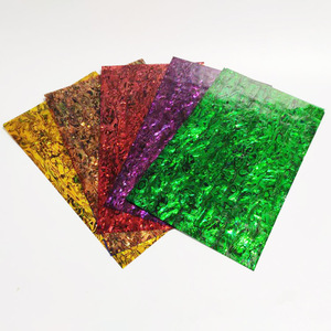 แผ่นเปลือกหอยเป๋าฮื้อเชลล์แผ่นไม้อัด Abalone Shell แผ่นยืดหยุ่นสีแดงย้อม - Product Image 6