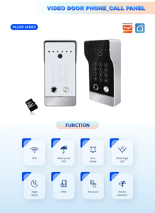Tuya Smart Video Türklingel Farb kamera Tür Telefon mit Netzwerk TCP für Villa Sicherheits system und Intercom-Lösung