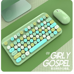 LVKI-WI8 75-key <strong>Keyboard</strong> Retro Mute Wireless <strong>Keyboard</strong> Computer Hardware &amp; Software Convenient <strong>Keypad</strong> - Product Image 5