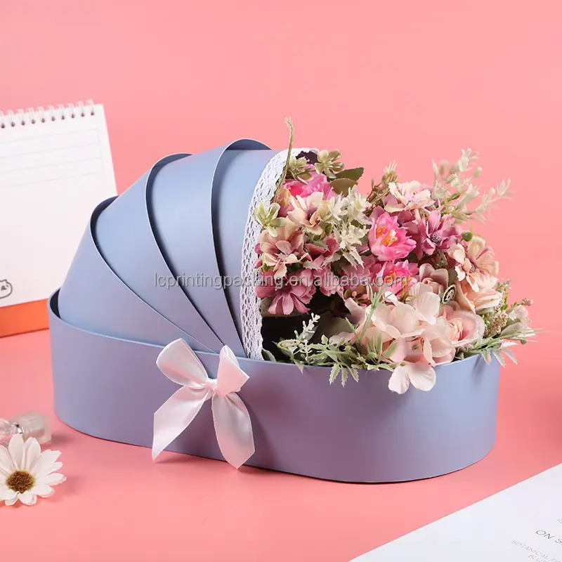 창조적인 바구니 모양 종이상자 꽃과 초콜렛 포장을 위한 아기 샤워 선물 상자
