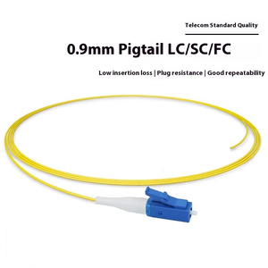 Puente de fibra monomodo de grado de telecomunicaciones de 0,9 MM de alta calidad, 1M, Pigtails de núcleo único LC/SC/FC/ST para red TCP 4G 3G