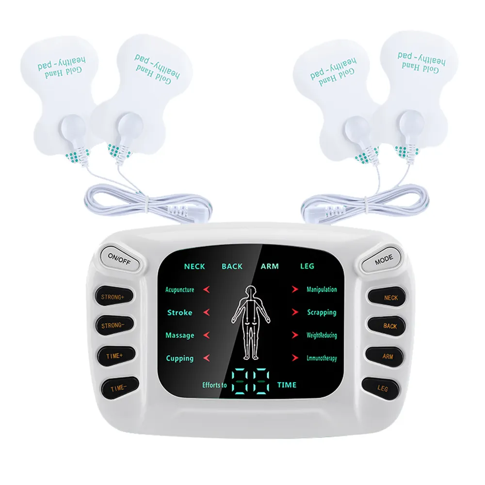 Terapia digitale domestica decine unità di agopuntura massaggiatore corpo Micro-corrente elettrica impulso decine di stimolatore muscolare
