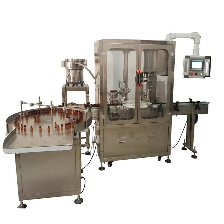 Automatic bottle filling capping machine manufacturer exporter, pharma liquid packaging line