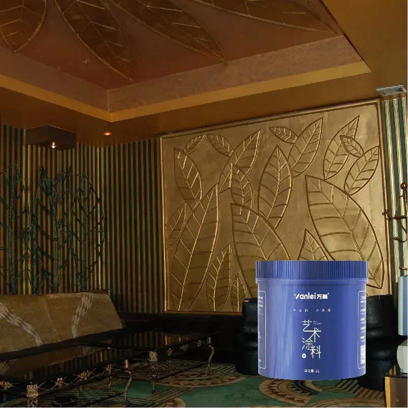 Marca Wanlei 2023, gran oferta, casa, pared interior, pintura en aerosol de oro metálico para pared