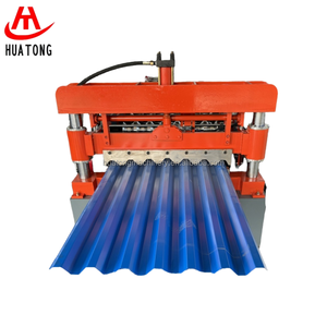 Đầy đủ tự động màu thép mái ngói cuộn tạo thành máy với động cơ bơm & mang - Product Image 1