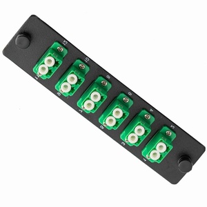 Fiber <strong>Patch</strong> <strong>Panel</strong> 12 Fibers Singlemode 6 X LC APC Duplex (Green) Adapter Ceramic Sleeve LC APC Fiber Adapter <strong>Panel</strong> - Product Image 6