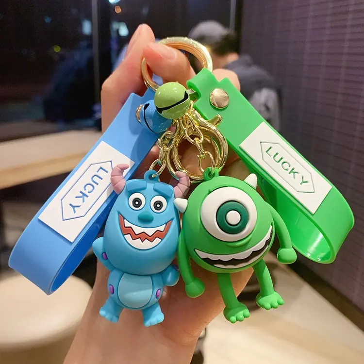 XM Mike Wazowski Linda figura de acción de puntada ojos grandes monstruo llavero muñecas de juguete regalo dibujos animados monstruos Inc Universidad llavero