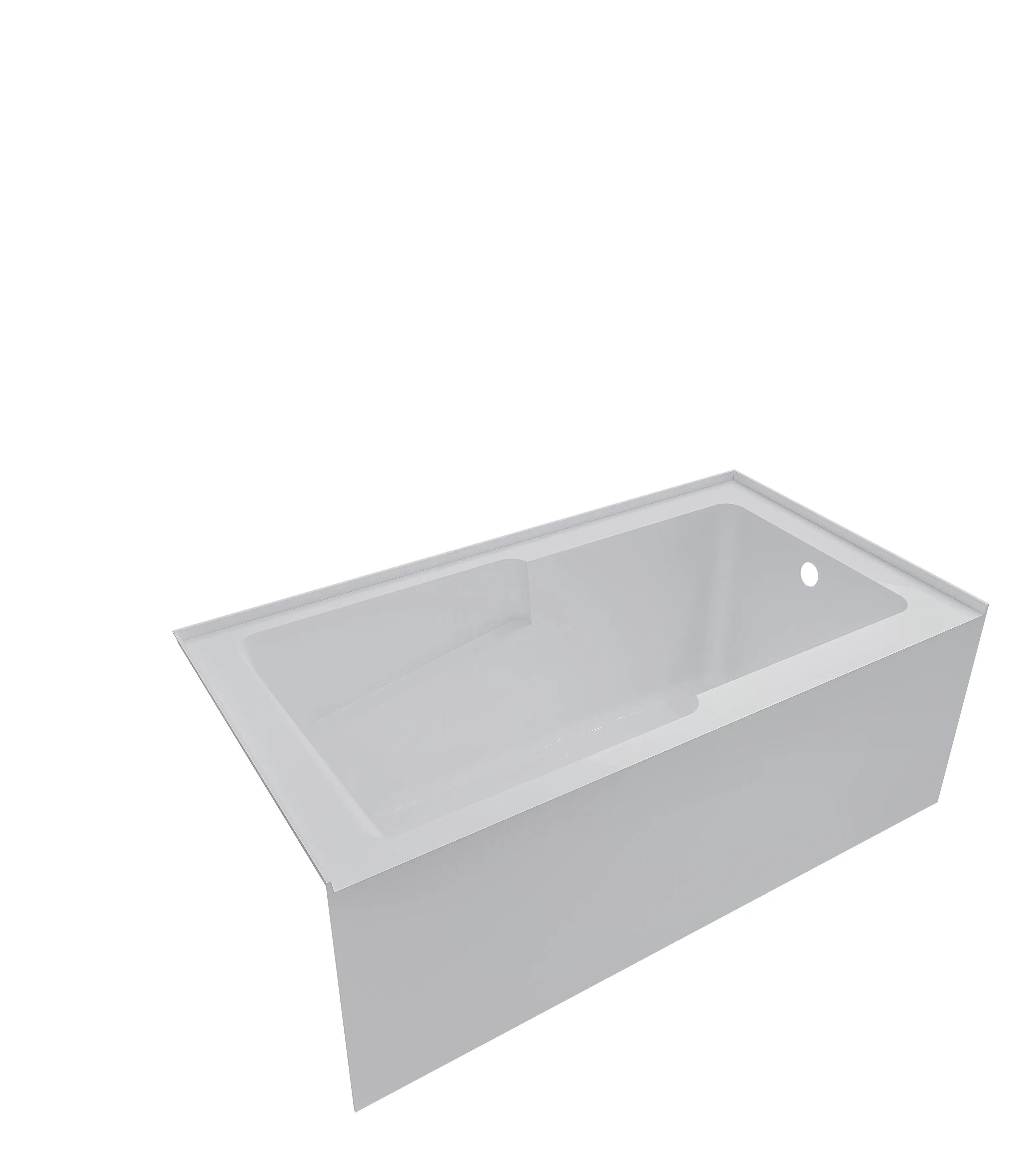 ON SALE: Acrylic Fiberglass Reinforced CE/cUPC Approved 60" Alcove Apron Skirted Soaking Bathtub
