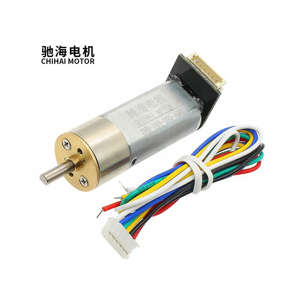 Chihai Motor CHR-16G-050-ABHL DC 6V 12V 7PPR Encoder low speed Reducer Carbon brush Gear Motor with encoder