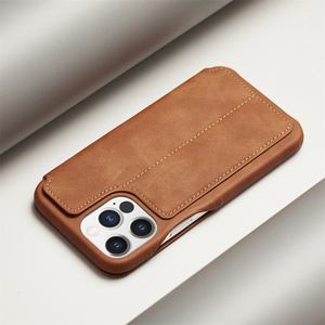 适用于iPhone 16 15 SE 6 7 8 <span class=keywords><strong>Plus</strong></span> XS XR 11 12 13 14 <span class=keywords><strong>Plus</strong></span>迷你Pro Max软翻盖卡槽钱袋PU皮革外壳