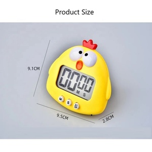 Timer da cucina orologio magnetico digitale LED conto alla rovescia Timer visivo per bambini simpatico cartone animato a forma di pulcino cottura timer - Product Image 6