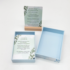 Personalized <strong>Question</strong> Conversations Cards Daily Motivational Inspirational Affirmation Cards with Wood Base - Product Image 1