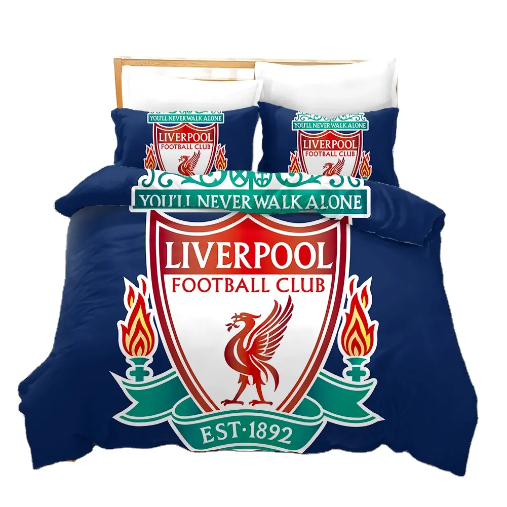 Customized bed sheet sets bedding FOOTBALL CULB 1 duvet cover plush breathable 3d bed sheet