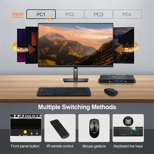TESmart hdmi <strong>Kvm</strong> <strong>Switch</strong> Cross-platform Computer Equipment Easily <strong>4</strong> Port <strong>Kvm</strong> Multiviewer hd 4k Usb <strong>Kvm</strong> Switcher <strong>1</strong> in <strong>4</strong> Out